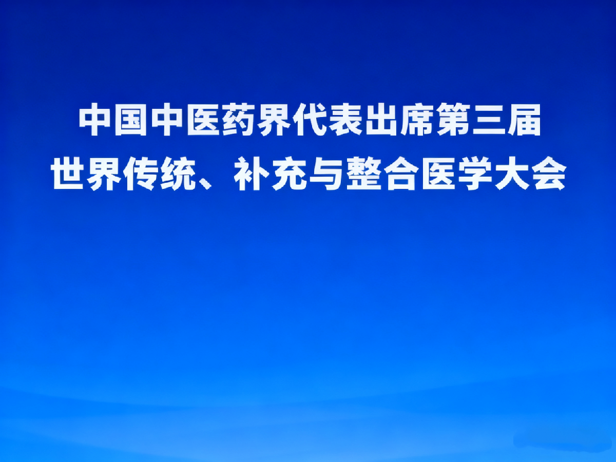 中国中医药界代表出席第三届世界传统、补充与整合医学大会